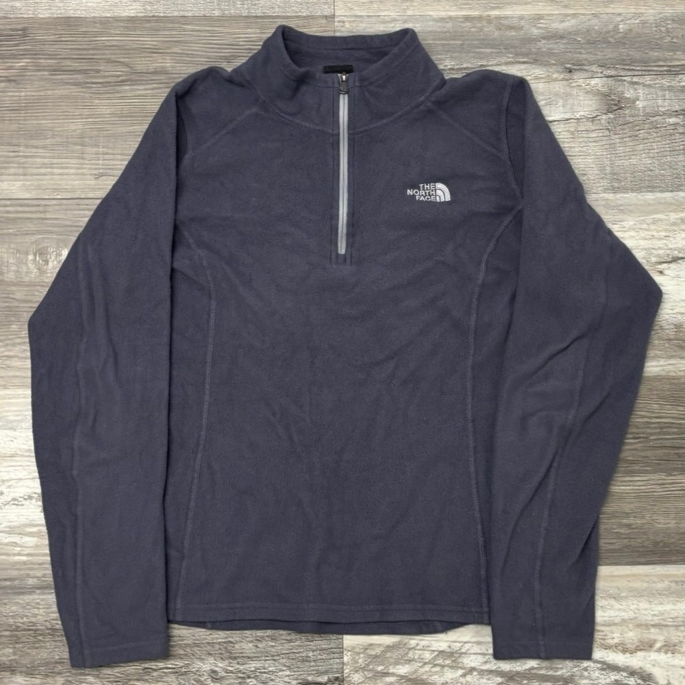 The North Face Purple Womens M Quarter Zip Mock Neck Fleece Pullover Sweatshirt‎